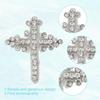 6 шт. Кристальные нашивки в виде креста 80 мм Нашивка-аппликация в виде креста из страз Белый крест Кристальные нашивки для одежды, сумок, шляп, обуви, украшения
