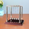 Newton's Cradle Metal Pendulum Educational Physics Toy Square Design Kinetic Energy Office Stress Reliever Ornament