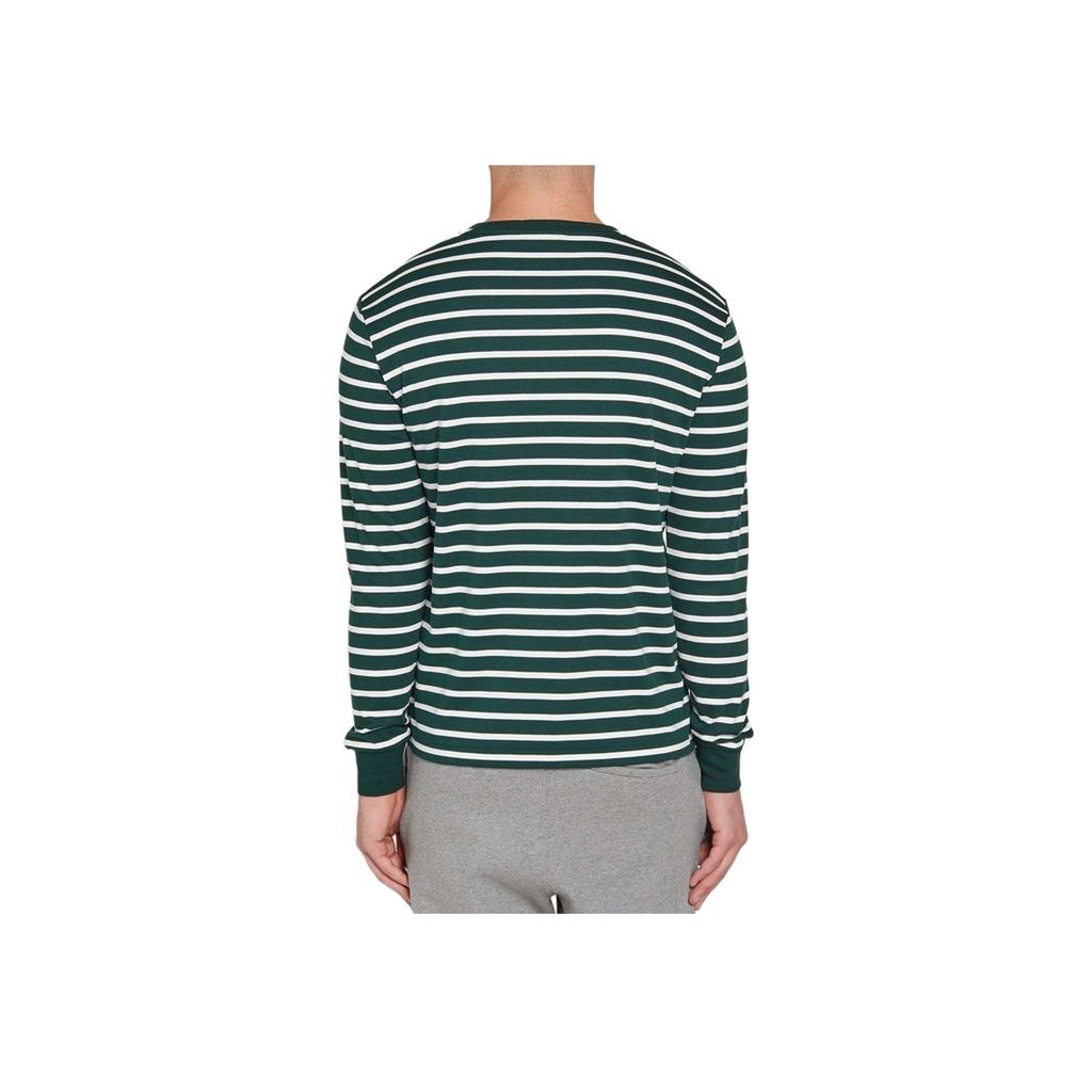 Polo Ralph Lauren Logo Embroidered Striped Crew Neck Casual Long Sleeve T-Shirt Men Tops Green 710883732-005