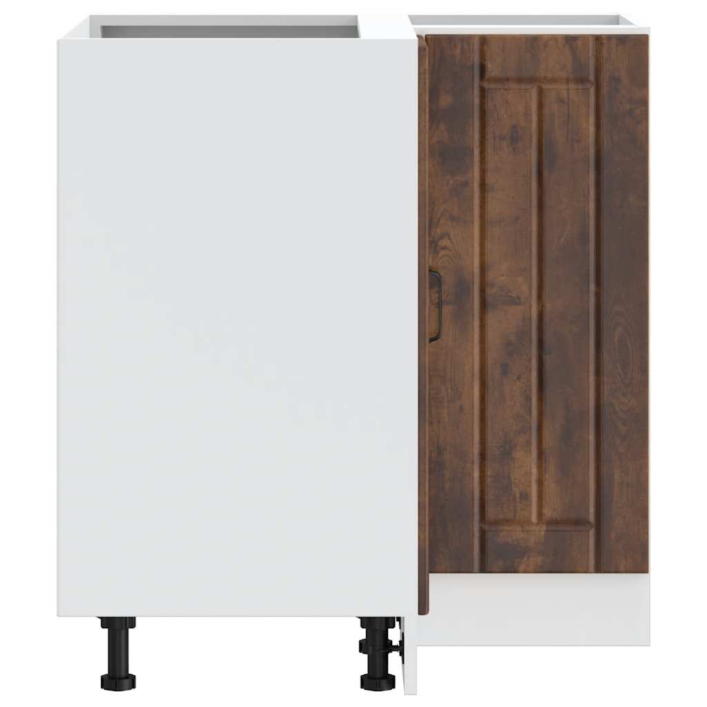 Lucca Kitchen Corner Base Cabinet Smoked Oak Veneer