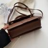 Pu Leather Shoulder Bag for Women Handbag - Fashi Crossbody Bags Vintage  Underarm Bag Square Satchel (Black)
