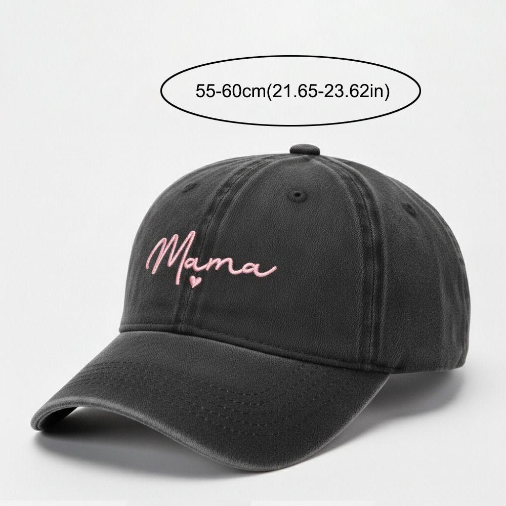 Adjustable Mama Heart Caps Washed Cotton Baseball Cap Fashion Sport Visors Cap Gifts