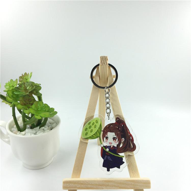 Аниме игры Вэй Усянь Лан Чжань персонаж мультфильма акриловый брелок металлическое кольцо автомобильная сумка украшение для ключей аксессуар подарок аниме подарки кулон