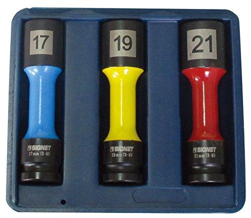 Набор ударных головок SIGNET 1/2 drive 3PC с тонкими стенками для гаек с фольгой 23395