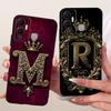 For Infinix Hot 12Play X6816 X6816C Phone Case For Infinix Hot 12 Play Cover Silicone Luxury Crown A-Z Letters 2D Flat Pattern
