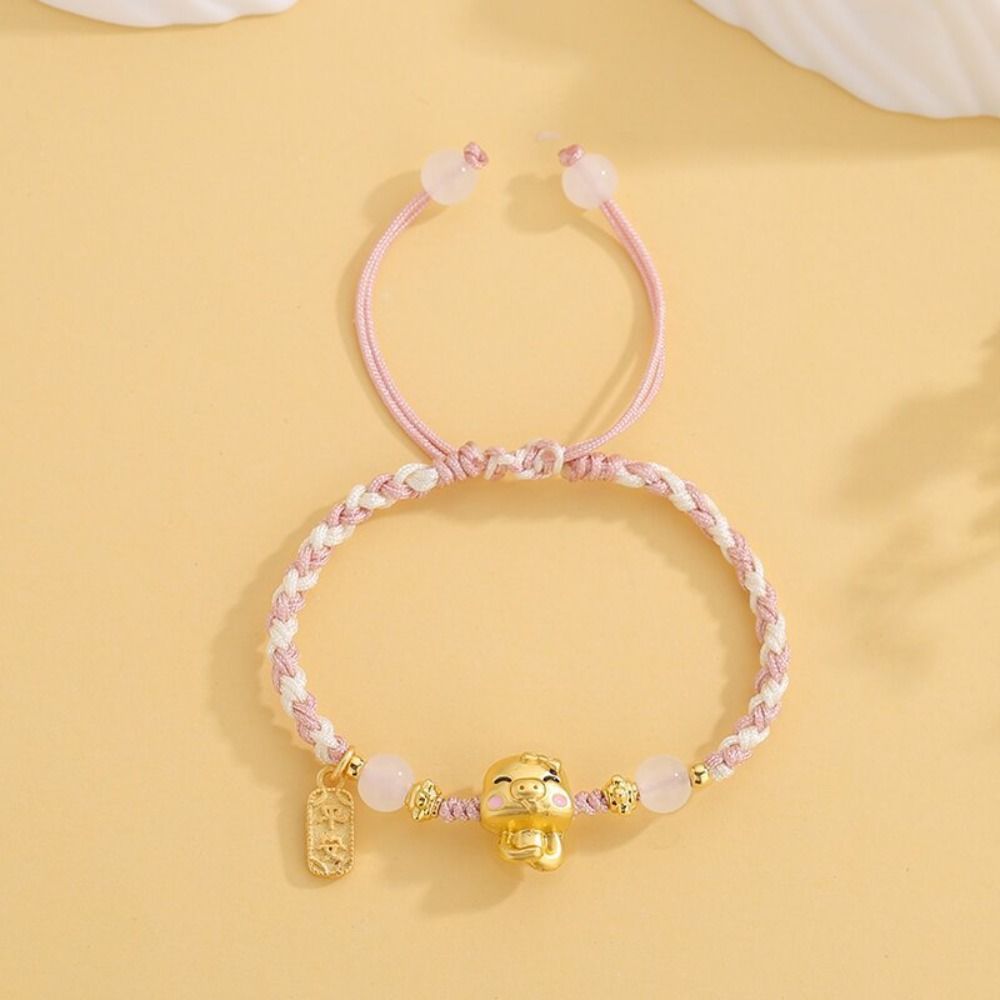 Lucky Rope Snake Animal Bracelet Cartoon Braided Hand Rope Creative Snake Year Bracelet  Men