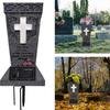 Солнечная cemetery ваза со светодиодом для надгробия, уличный держатель для искусственных свежих цветов, ваза для надгробия с шипом, памятные подарки на случай потери близкого человека