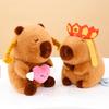 Cute Capybara Plush Doll Poet Tang Monk Style Soft Stuffed Animal Toy Gift Bag Pendant