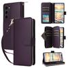 R20 For Samsung Galaxy S23 Leather Case Zipper Wallet Folio Flip Phone Cover