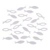 Felt Miniatures Fish, 3.5x1x0.2cm, 2 Kinds, 36pcs, White
