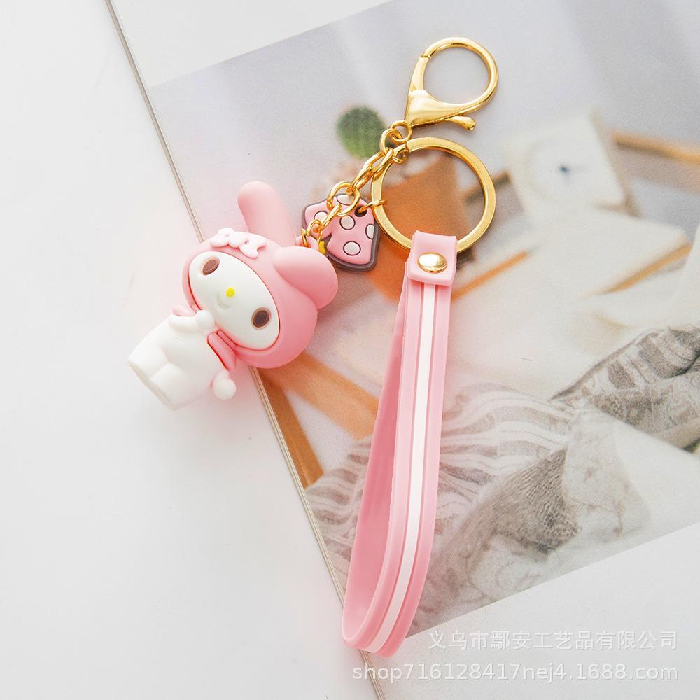 Брелок Hello Kitty Кавайный Мультяшный Куроми Брелок для Ключей Автомобиля Мелоди Милый Синнаморолл Подвеска для Рюкзака Украшения Подарки для Девочек