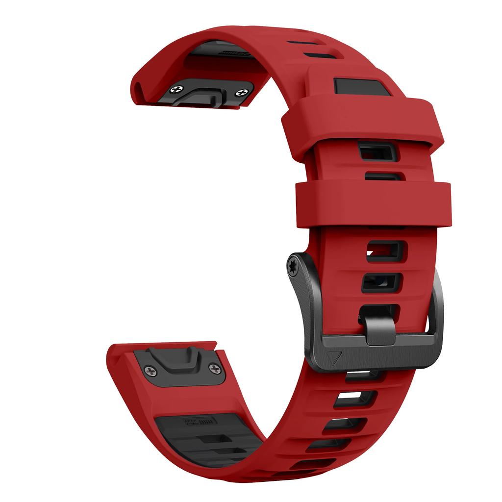 Винтовое стальное крепление Силиконовый ремешок Для Garmin Fenix 8 7 E 47 мм 7X Pro 51 мм Epix/6 6X/Instinct 3 50 мм 45 мм QuickFit 26 мм 22 мм Ремешок