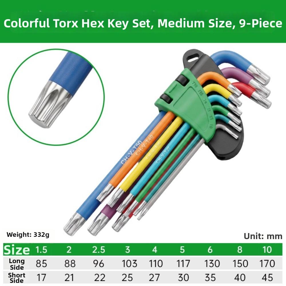 1.5mm To 10mm Hex Key Set Precision L Wrench Kit Heavy Duty Allen Wrench Set For Bicycle Repair
