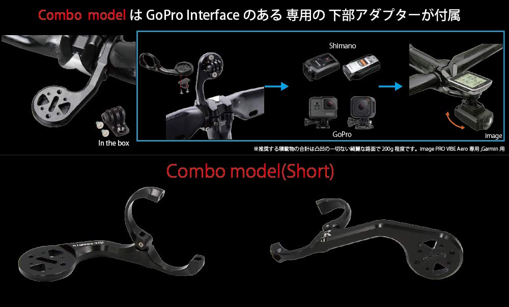 [RECMOUNT] Polar Wide Combo Mount, Cantilever Type (Wide Width) for 31.8mm [PL-WIDE+GP]