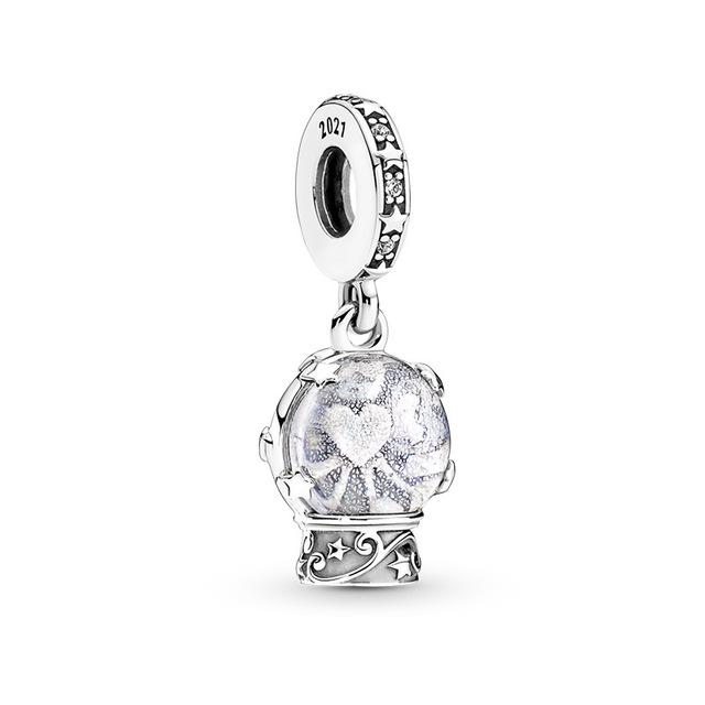 Новый Медный Робот Радио Биологическое Зеркало Стеклянный Хрустальный Шар Изысканные Шармы Подходят Для Оригинальных Браслетов Сделай Сам Женские Украшения