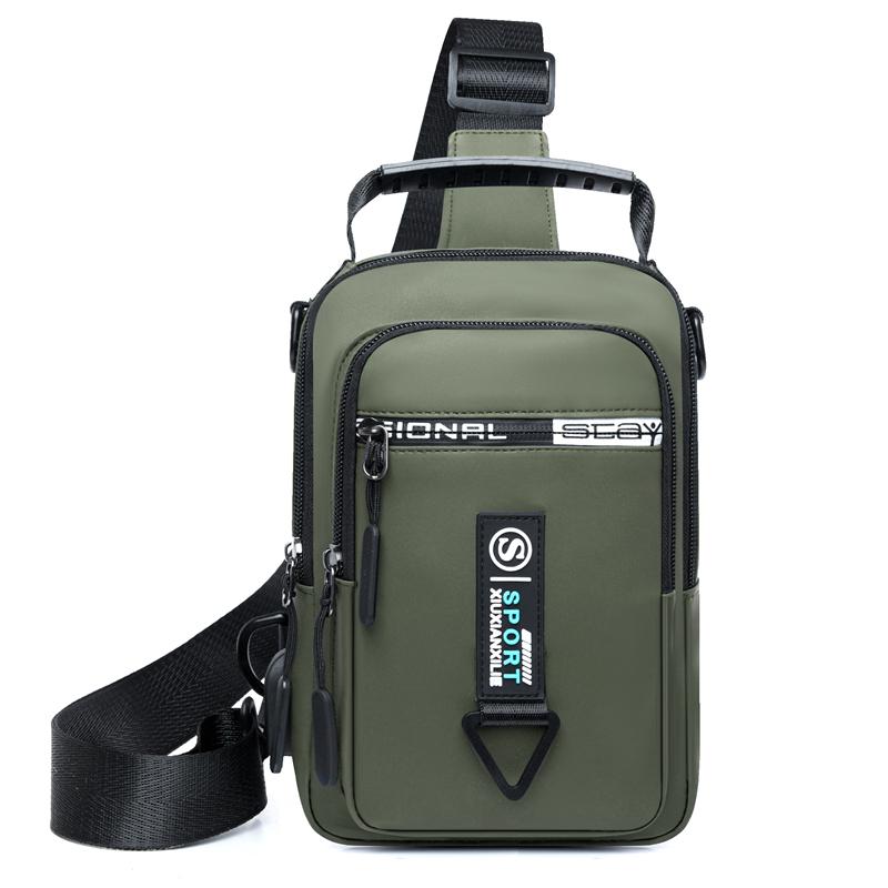 Многофункциональная сумка через плечо для мужчин с зарядкой через USB, нагрудная сумка для коротких поездок, водонепроницаемая сумка через плечо большой емкости