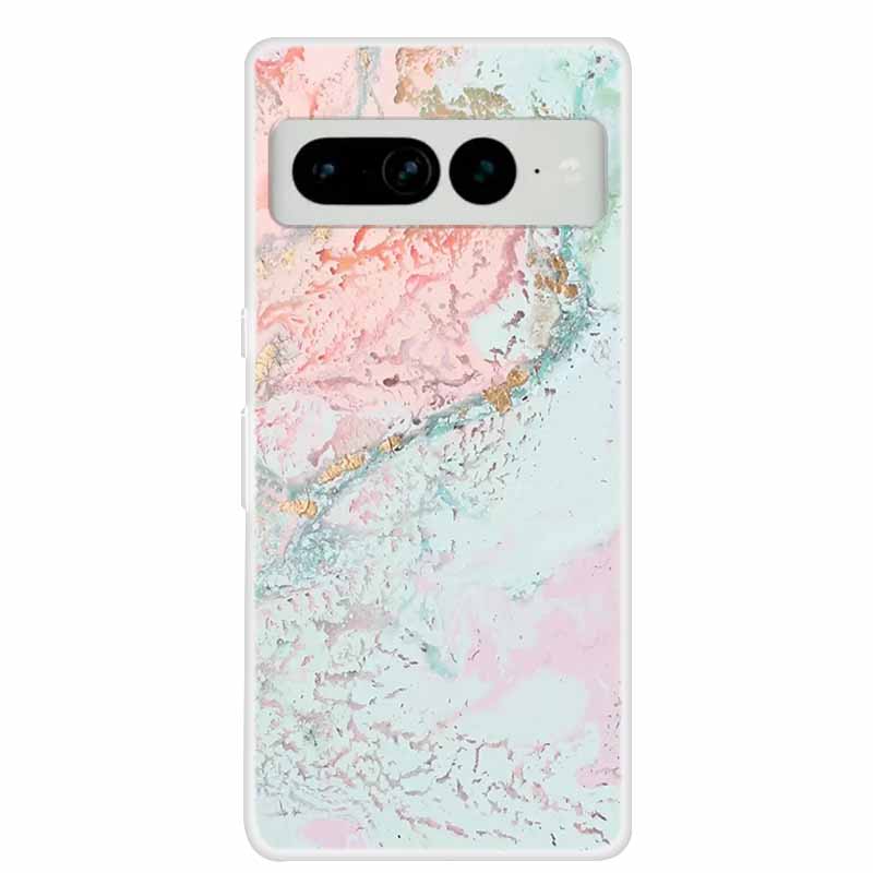 For Google Pixel 7 Pro Cases Pixel7 5G Clear Marble Soft TPU Silicone Back Covers for Google Pixel 7 5G Cases 6A 7Pro Phone Bags