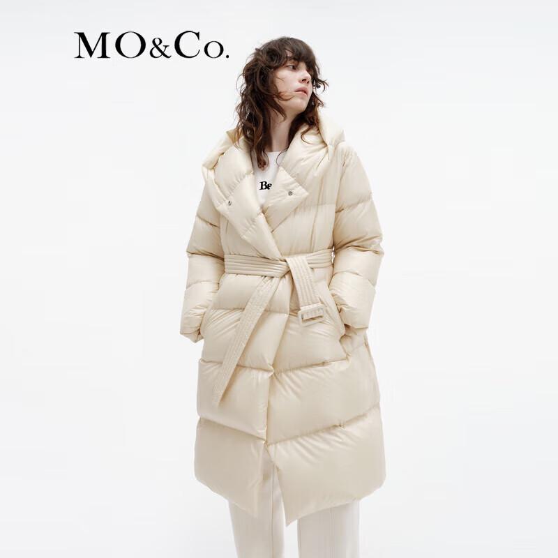 MO&Co. Mid-length Hooded Goose Down Jacket