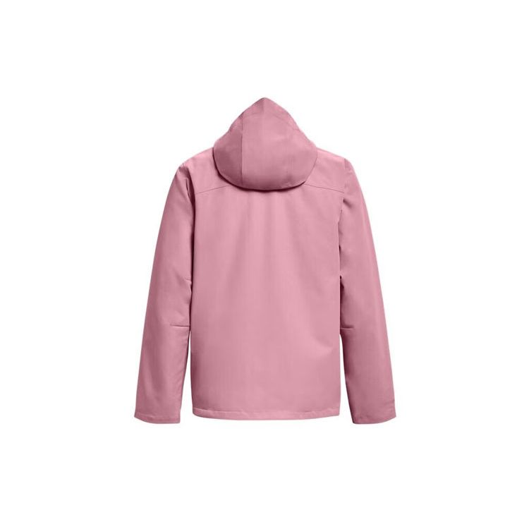 Under Armour Solid Color Casual Hooded Long Sleeve 3-In-1 Jacket Women Outerwear Pink 1371593-697