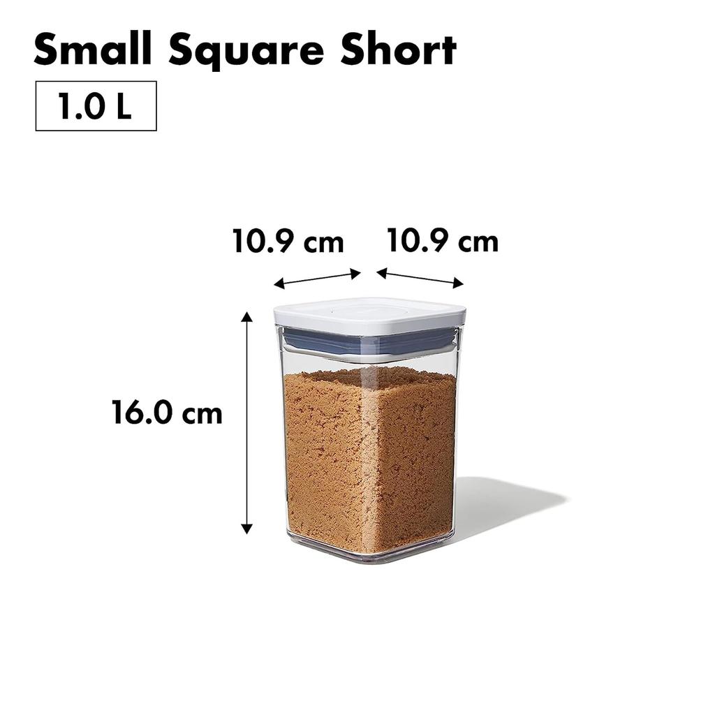 Контейнер для хранения OXO Пластиковый герметичный контейнер для поп-напитков OXO Маленький квадратный короткий 1,0 л