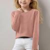 Girls Long Sleeve Round Neck Knit Pullover Jumper Tops Spring Base Layer Top Thermal Undershirt Youth Underwear 8-16Years
