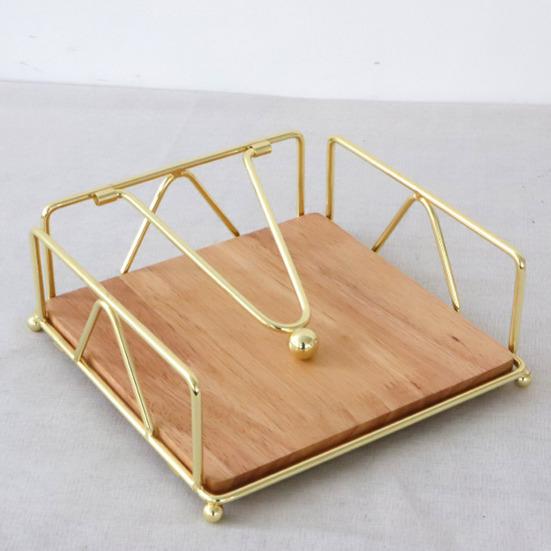 Плоский держатель для салфеток в деревенском стиле, металлический кухонный квадратный бумажный ящик, настольный диспенсер для салфеток