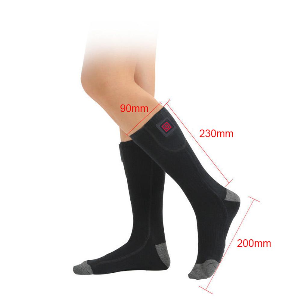 Носки с электрическим подогревом для мужчин и женщин, перезаряжаемые носки с подогревом через приложение, питание от батареи, зима