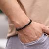 Новый Простой Стиль Мужской Браслет-Крест 6мм Матовый Камень Браслет-Шнурок Медитация Молитва Исцеление Браслет Pulseria Hombre Бусины