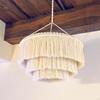 Handcrafted Boho Macrame Pendant Light Fixture for Modern Home Decor