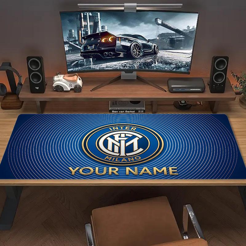 FC Internazionale Milano Print Cushion Non-slip Laptop Tablet Big Mousepad XXL Mat Mini PC Playmat With Lock edge