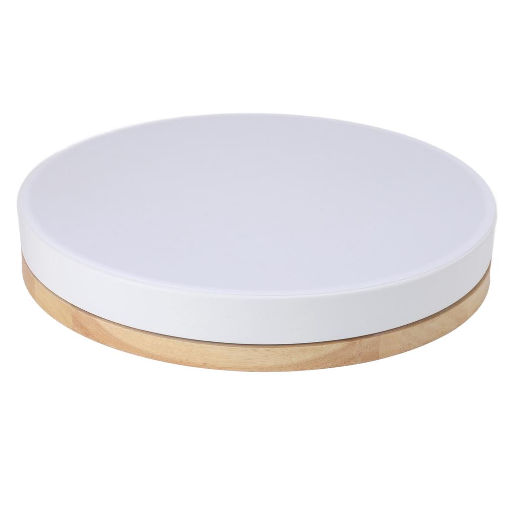 LED Flush Mount Ceiling Light Wooden Stepless Dimmable Round Modern Ceiling Light Fixture with APP a