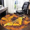 1pc Butterfly Moth Office Round Area Rug, Indoor Mat Suitable ForOffice, Under Office Chairs Bedroom Living Room Home Decor, Room Deco n69
