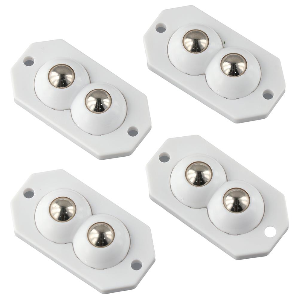 4 шт. Шкив из нержавеющей стали с вращением на 360⁰, 2 ролика, мини-колеса с клейкой основой, коробка для хранения