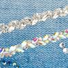 1 Yard Rhinestone Trim Shining Glass Craft Long Row Glitter Stone
