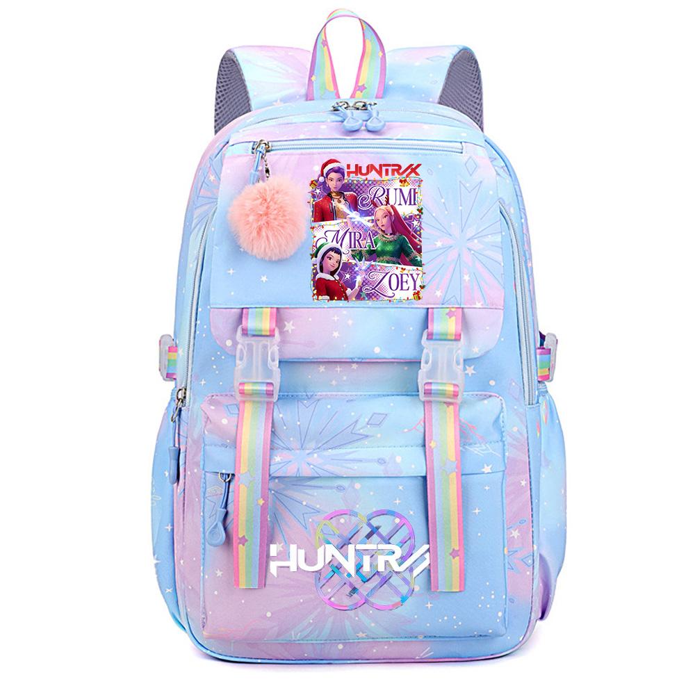 Christmas K-Pop Demon Hunters Printed Large Capacity Waterproof Backpack Teenger Student Girl Boy Schoolbag Bookbag Women Large Capacity Travel Bag
