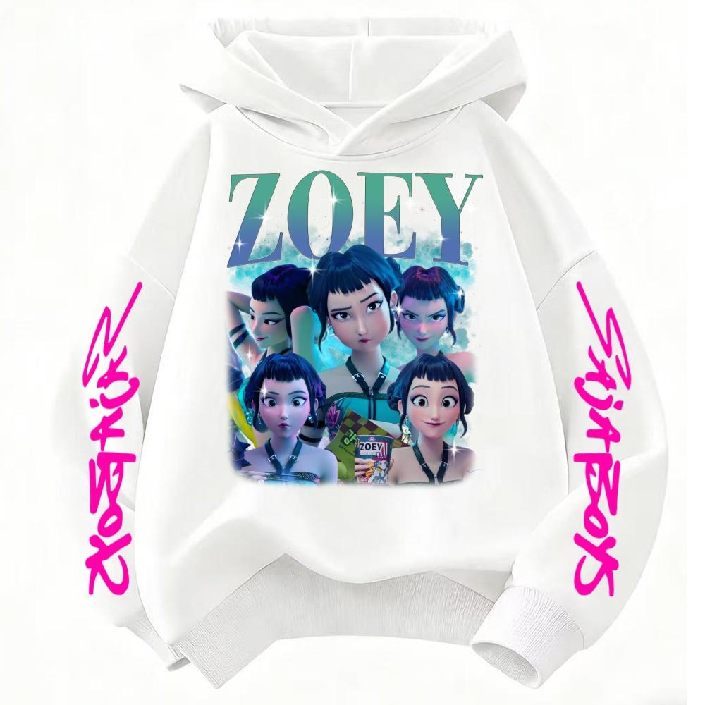 Зои Хантрикс K-pop Охотник на демонов Мерч Детская толстовка Харадзюку Пуловер Топы Толстовка для девочки Подарок для фанатов
