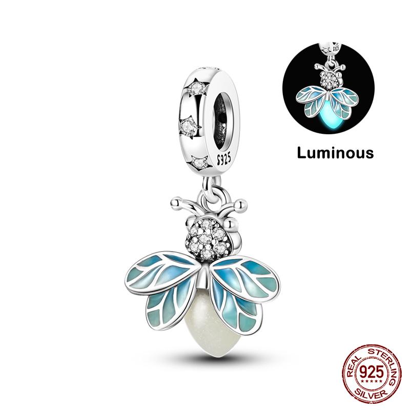 Оригинальные бусины-шармы серии Magic Color Chameleon Luminous из стерлингового серебра 925 пробы, подходящие для браслета, сделай сам, ювелирные изделия, подарки