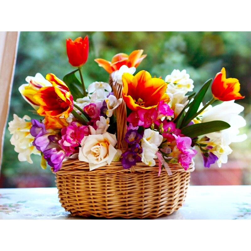 Полный 5D алмазная живопись красивые фиолетовые цветы DIY Алмазная вышивка Алмазная мозаика наборы крестиков домашний декор подарок