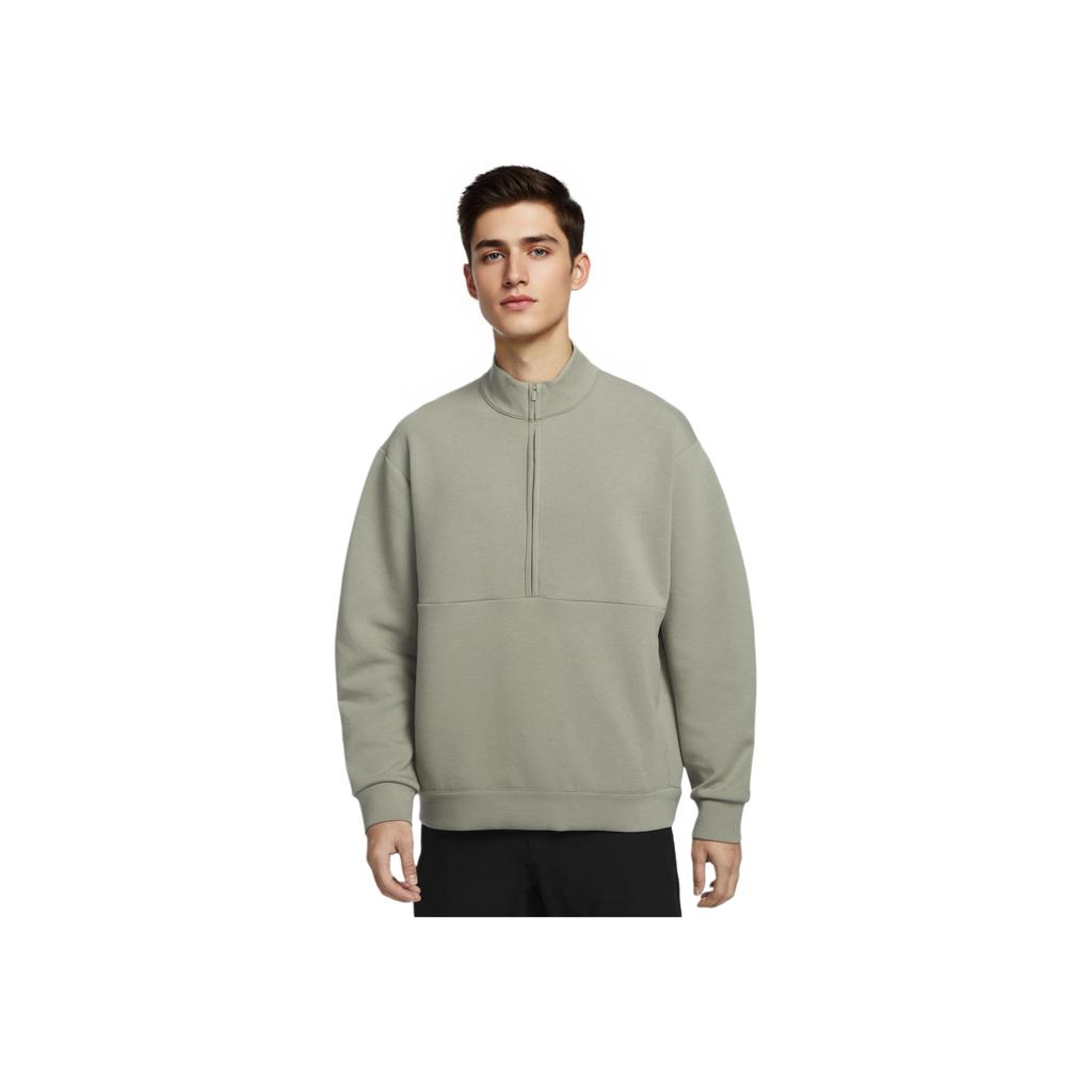 Nike Dri-Fit Невероятно Мягкая Серия 24.7 Быстросохнущий Свитшот с Воротником-стойкой Однотонный Мужской свитшот Светло-зелено-серый Стальной-зеленый HQ6954320