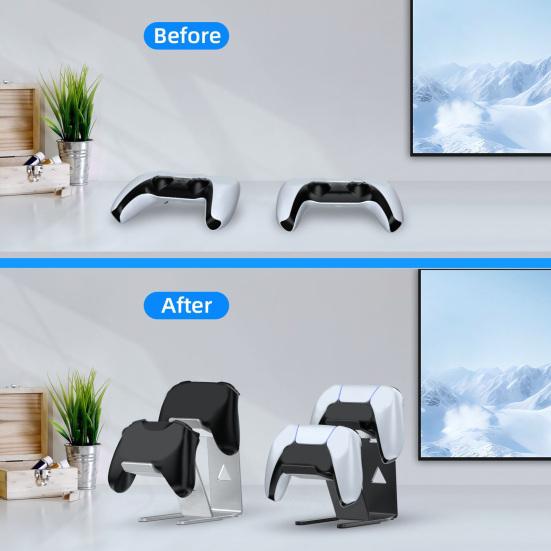 Подставка для геймпада для Switch для PS5 для PS для Xbox Подставка-держатель для геймпада Металлическая конструкция для настольной подставки для контроллера с нескользящими накладками