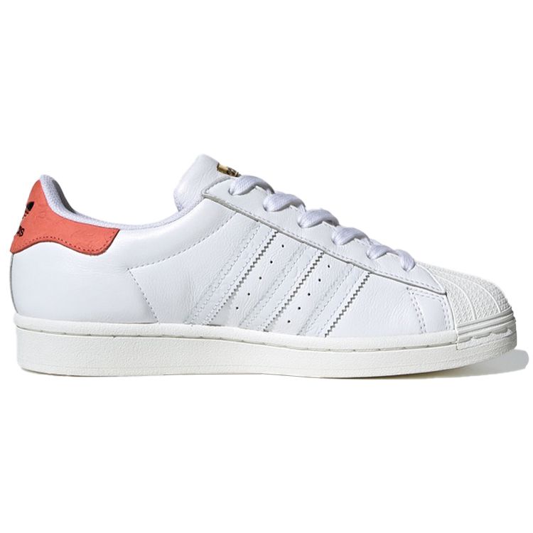 adidas Оригинальные кроссовки Superstar с низким верхом Женские кроссовки Белые Розовые FW8354