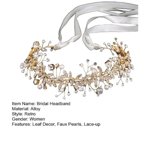 Женская повязка на голову в стиле ретро со стразами и цветком, лента из искусственного жемчуга, бант, свадебные аксессуары для волос