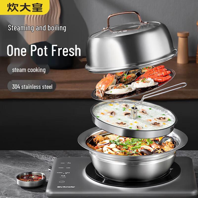 COOKER KING Пароварка-мультиварка цвета розового золота