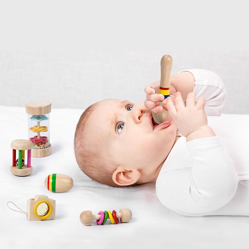 6 шт. Набор детских погремушек для раннего развития, музыкальный инструмент ксилофон, сенсорные игрушки для малышей, для мальчиков и девочек
