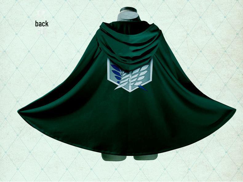 Атака титанов Корпус Микаса и Эрен Нейлоновый плащ