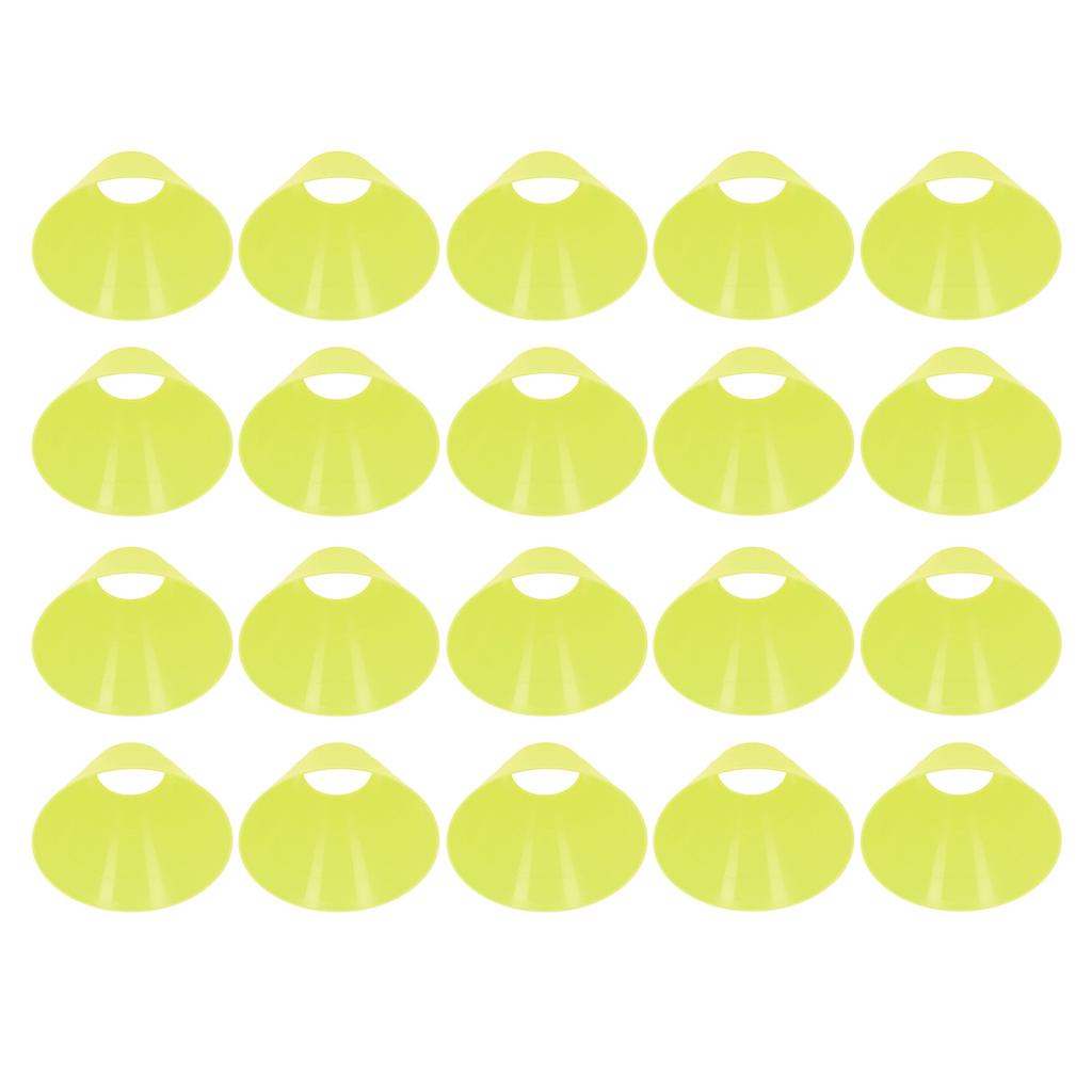 20PCS Football Training Markers Multifunction PE Soccer Training Disc Cone Set for Kids Novice