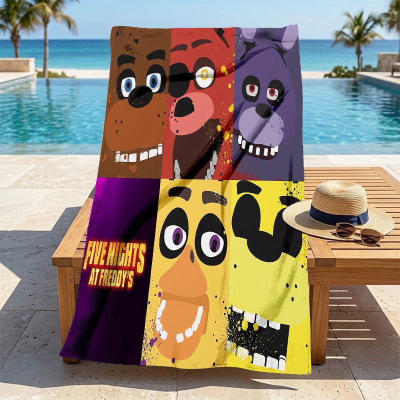 Fnaf Characters Stylish Digital Printing Beach Towel Quick Drying Absorbent Blanket For Beach Pool Gym Travel Christmas Gift C9211963