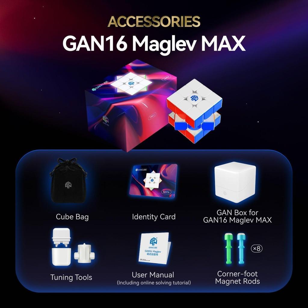 GAN16 Maglev MAX UV Mat Product Instructions 3x3 Cube Strategy Guide Authentic 3x3 Cube with Magnets for Competition Maglev Max + [Japanese & /