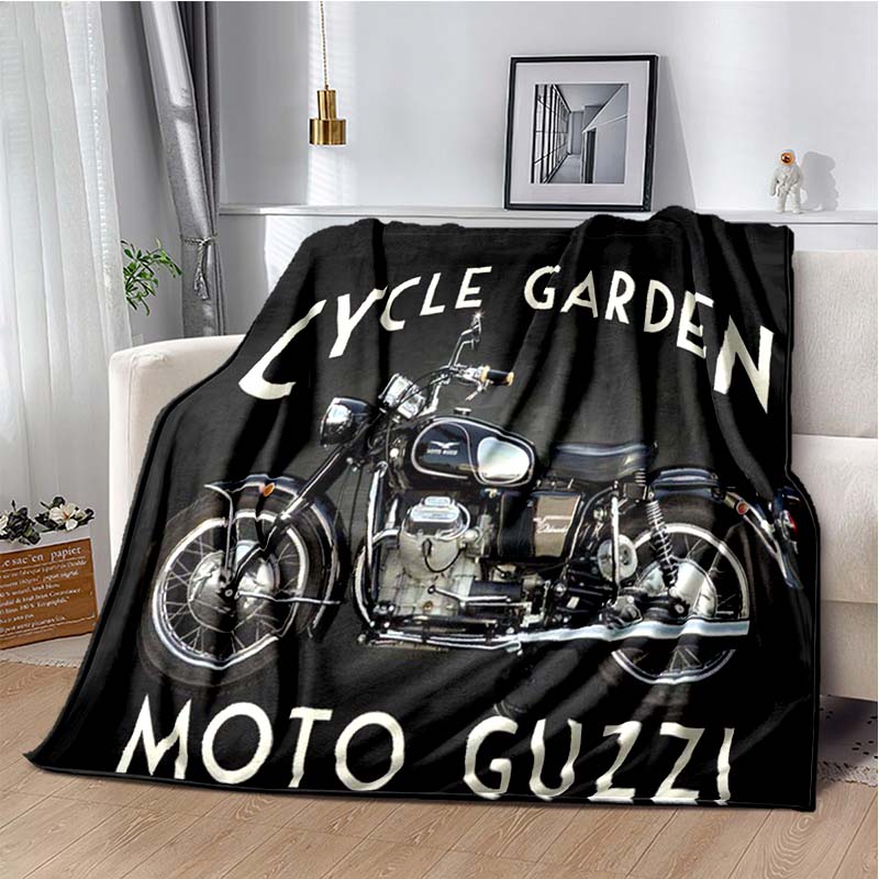 3D ретро-мотоцикл G-Guzzi фланелевое одеяло с принтом для дома, дивана, кровати, теплое, большого размера, постельное белье для дома, офиса, пикника, подарок, мягкое одеяло