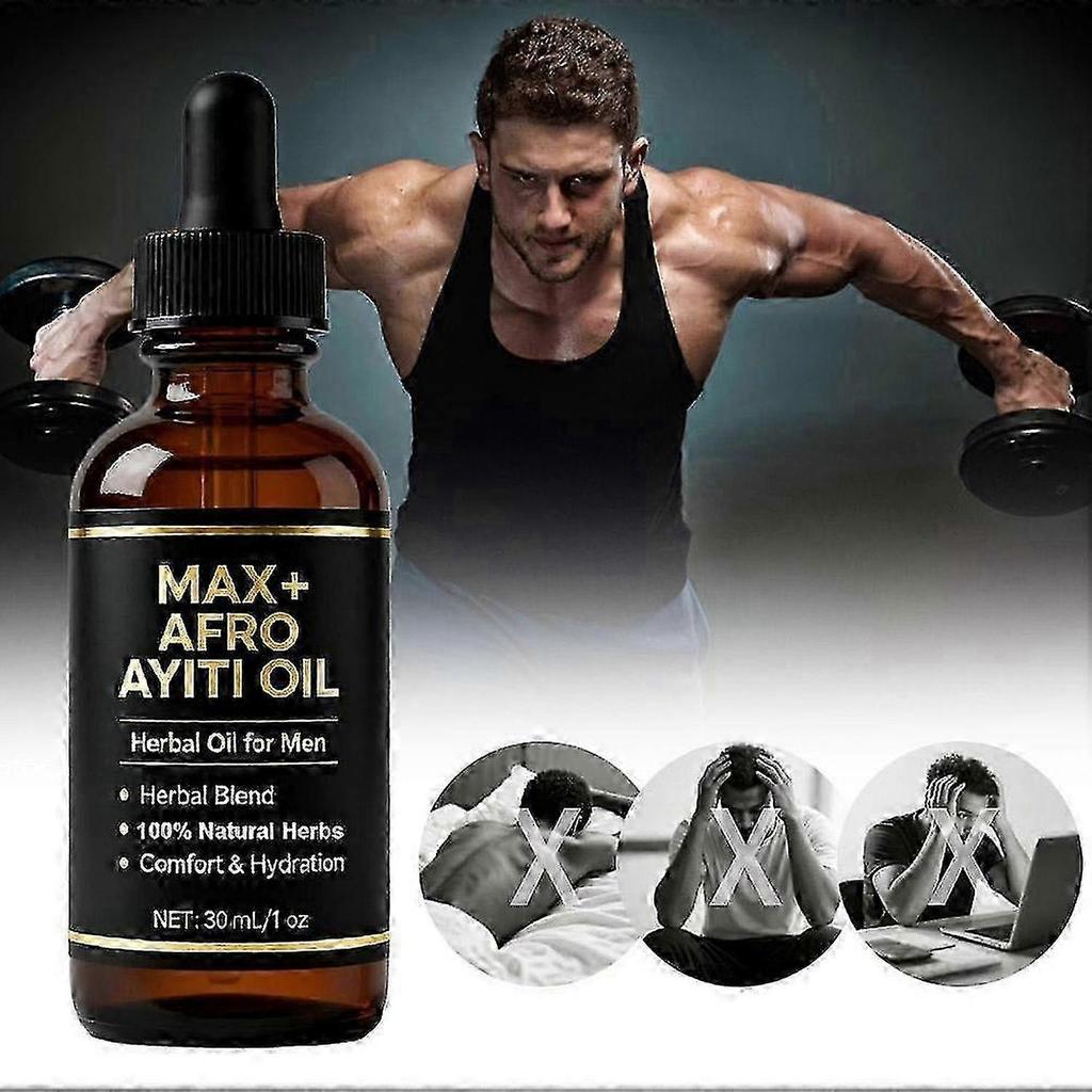 3PCS Trineh Afro Ayiti Oil Natural Herbal Oil For Man Herbal Blend Hydration 30Ml